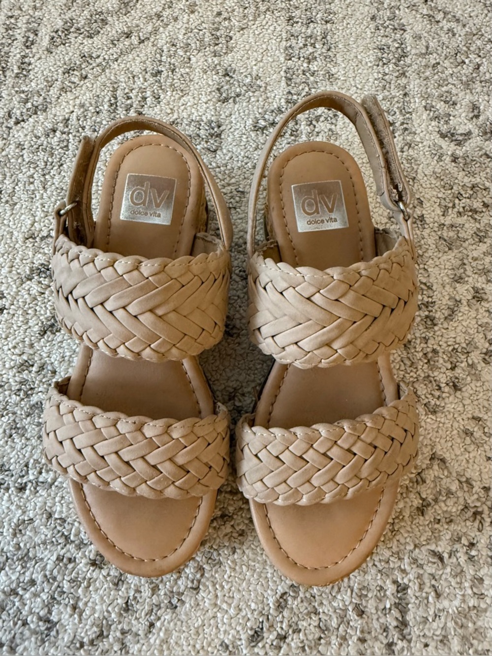 Dolce Vita Girls Sandals Sz 1 Platform Tan - Picture 2 of 6